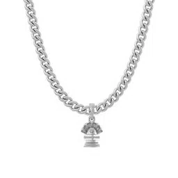 akshat sapphire Sterling Silver Shivling Pendant with Chain-picture-32