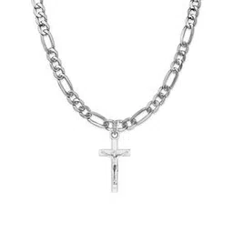 akshat sapphire Sterling Silver Jesus Christ Pendant with Chain-picture-28
