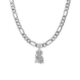 akshat sapphire Sterling Silver Hanuman Pendant with Chain-picture-16