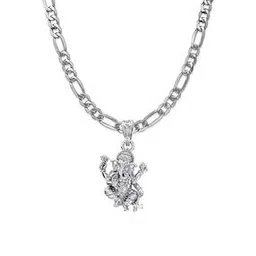 akshat sapphire Sterling Silver Lord Ganesh Pendant with Chain-picture-48