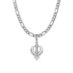 akshat sapphire Sterling Silver Khanda Pendant with Chain-picture-53