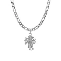 akshat sapphire Sterling Silver Hanuman Pendant with Chain-picture-22