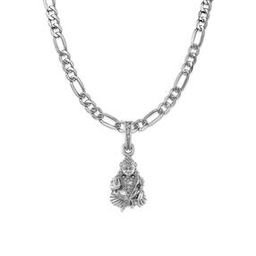 akshat sapphire Sterling Silver Lord Kuber Pendant with Chain-picture-37
