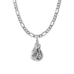 akshat sapphire Sterling Silver Jesus Pendant with Chain-picture-10