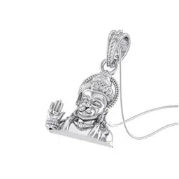 akshat sapphire Sterling Silver Lord Hanuman Pendant-picture-20