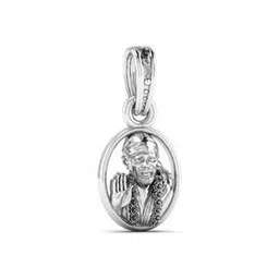 akshat sapphire Sterling Silver God Shree Sai Baba Pendant with Chain-picture-19