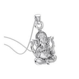 akshat sapphire Sterling Silver Ganesha Pendant with Chain-picture-40