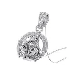 akshat sapphire Pure Silver God Hanuman ChainPendant-picture-51