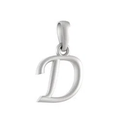 akshat sapphire Sterling Silver Alphabet Pendant with Chain-picture-15