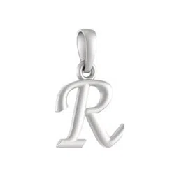 akshat sapphire Sterling Silver Alphabet Pendant with Chain-picture-15