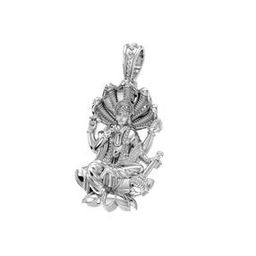 akshat sapphire Sterling Silver Vishnu Ji Pendant with Chain-picture-9