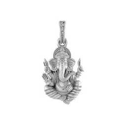 akshat sapphire Sterling Silver God Ganesh Pendant with Chain-picture-25