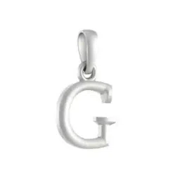 akshat sapphire Sterling Silver Name alphabet Pendant with Chain-picture-40