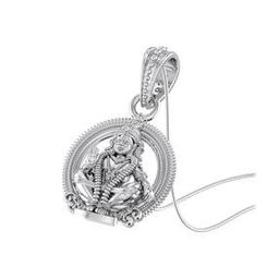 akshat sapphire Pure Silver God Ayyappa Chain Pendant-picture-23