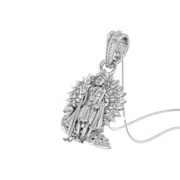 akshat sapphire Sterling Silver Lord Kartikeya Pendant-picture-22