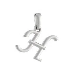 akshat sapphire Sterling Silver H-Alphabet Pendant with Chain-picture-38