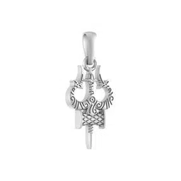 akshat sapphire Sterling Silver Shiva Trishul Chain Pendant-picture-36