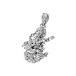 akshat sapphire Sterling Silver Saraswati Maa Chain Pendant-picture-18