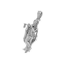 akshat sapphire Sterling Silver God Krishna Pendant with Chain-picture-18
