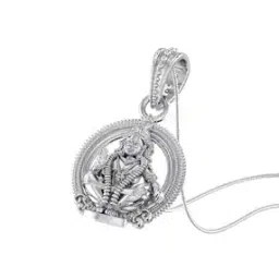 akshat sapphire Sterling Silver God Ayyappa Pendant with Chain-picture-16