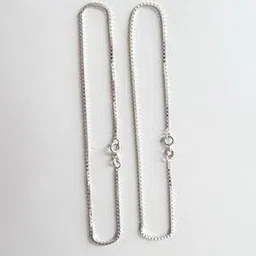 arte Sterling Silver Box Chain Anklets-picture-12
