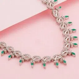 giva Sterling Silver Zircon-Studded Kalash Necklace-picture-44