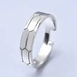 clara Sterling Silver Hexagon Band Ring-picture-45