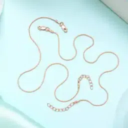 zavya Sterling Silver Rose Gold-Plated Rope Anklets-picture-16