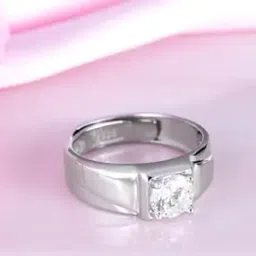 zavya Men Sterling Silver Solitaire Adjustable Ring-picture-46