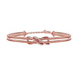 giva Sterling Silver Rose Gold-Plated Dual Entangle Bracelet-picture-51