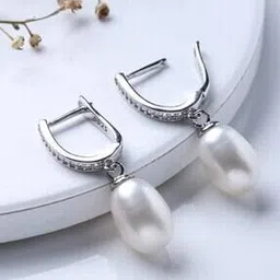giva Sterling Silver Stone-Studded Drop Earrings-picture-49