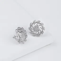 giva Sterling Silver Stone Stud Earrings image 1