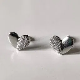 giva Women Sterling Silver Heart Shape Stud Earrings-picture-26