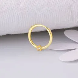 giva Sterling Silver Gold-Plated Zircon-Studded Star Nose Ring-picture-22