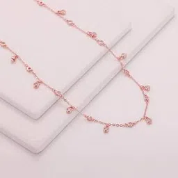 giva Sterling Silver Rose Gold-Plated Covered in Charm Necklace-picture-42