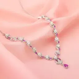 giva Sterling Silver Dewy Blossoms Necklace-picture-25