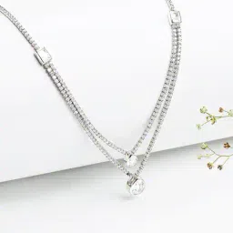 giva Sterling Silver Layered Drop Necklace image 1