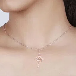 Sterling Silver Rose Gold-Plated Pendant with Chain-image-50