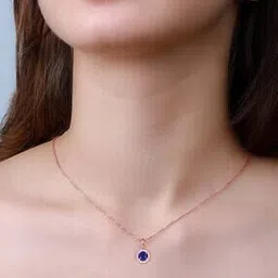 giva Sterling Silver Gold-Plated Stone-Studded Pendant with Chain-picture-47