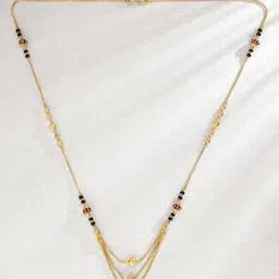 p n gadgil jewellers Women Yellow Gold Beaded Mangalsutra-picture-18