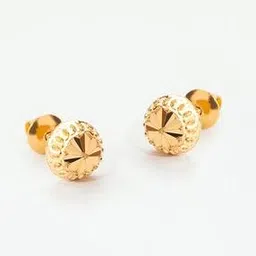 p n gadgil jewellers Women Yellow Gold Whorl Stud Earrings-picture-29