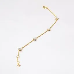 p n gadgil jewellers Women Yellow Gold Clover Charm Diamond Bracelet-picture-20