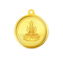 1G 24Kt Lakshmi Coin Pendant-image-6