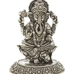 srijagdamba pearls dealer Silver Lord Ganapati Idol-picture-50