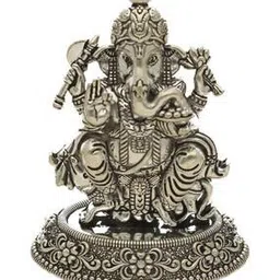 srijagdamba pearls dealer Silver Lord Ganapati Idol-picture-30
