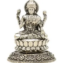 srijagdamba pearls dealer Silver Dhana Lakshmi Idol-picture-16
