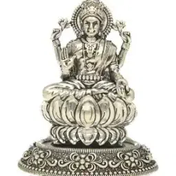 srijagdamba pearls dealer Silver Dhana Lakshmi Idol-picture-34