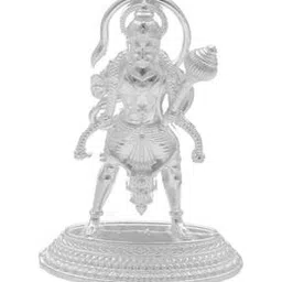 srijagdamba pearls dealer Silver Veer Hanuman Idol-picture-44
