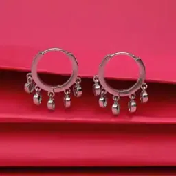 silvostyle by png Women Sterling Silver Twilight Gracia Hoop Earrings-picture-34