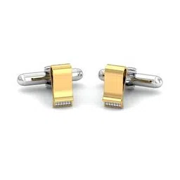kuberbox Yellow Gold Diamond Liam Diamond Cufflinks-picture-47